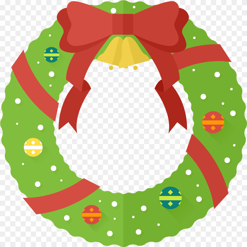 Xmas Wreath Clipart Kid Cartoon Cute Christmas Wreath, Person Free Png Download