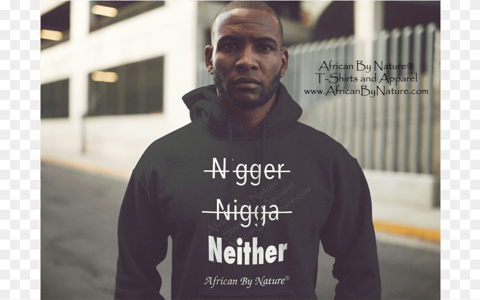 Xneither Sweatshirt Bl Placeit 800x800 African Model Black Hoodie, Adult, Sweater, Person, Man Free Png