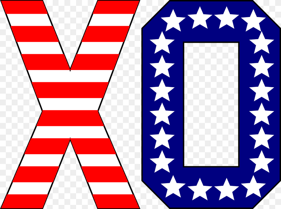 Xo American Flag Motif Clipart, Symbol Free Transparent Png