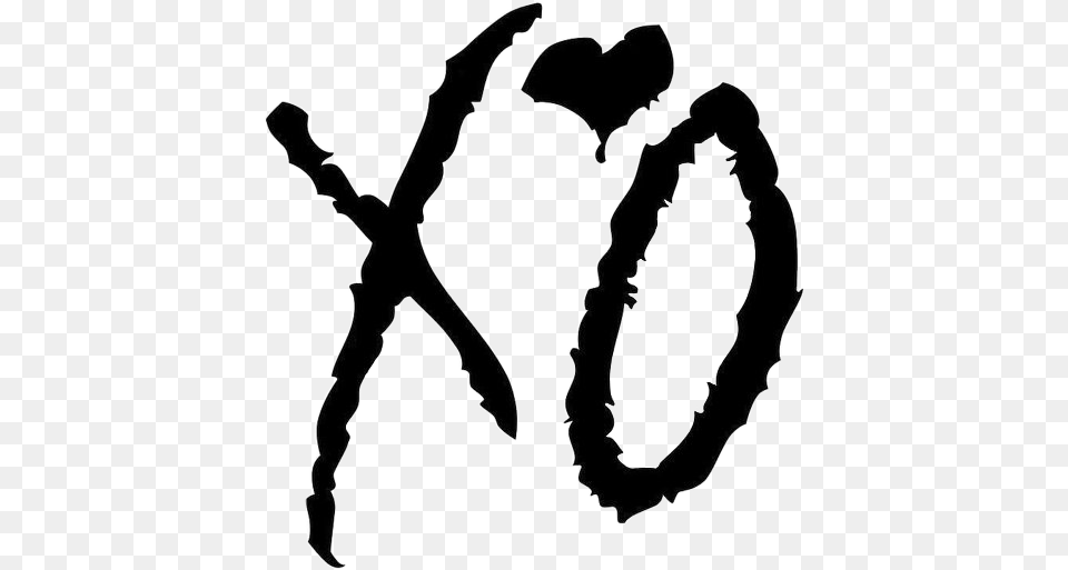 Xo Theweeknd Stickers Music Rap Ovoxo Logo Xotourlife, Stencil, Person, Silhouette Free Png