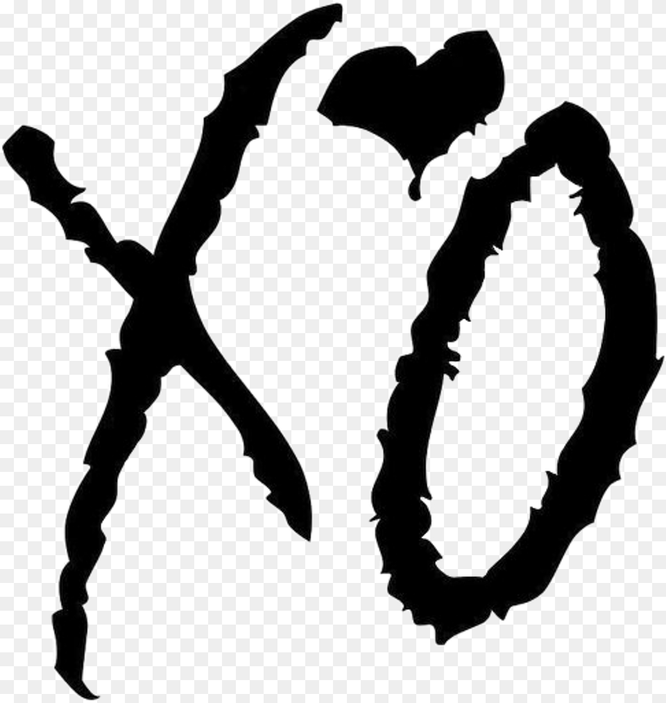 Xo Theweeknd Stickers Music Rap Ovoxo Logo Xotourlife Xo The Weeknd Sticker, Stencil, Clothing, Hat, Silhouette Free Png