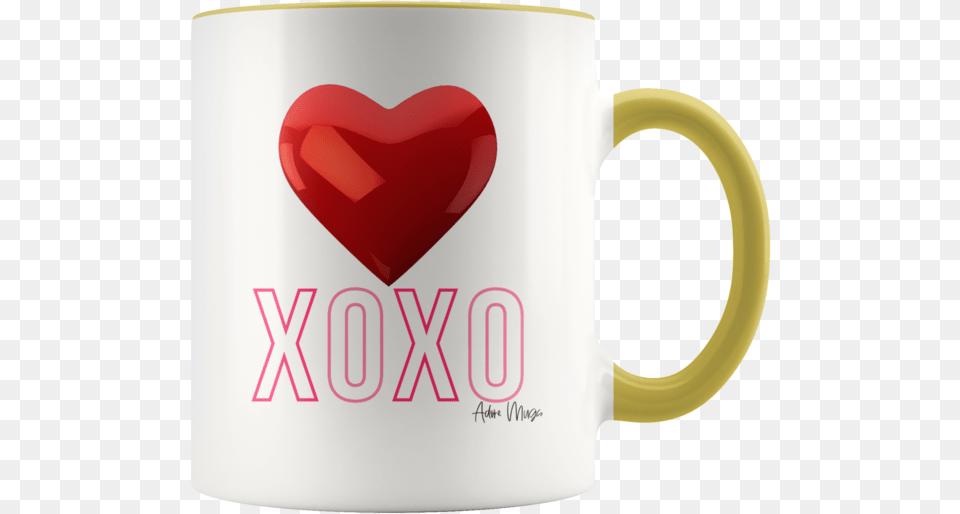 Xoxo Heart Coffee Mug Mug, Cup, Food, Ketchup, Beverage Png Image