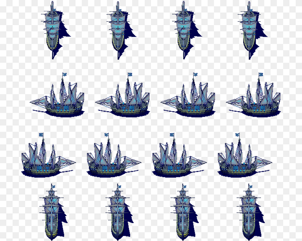 Xp Pirate Rtp Style Battler Amp Sprites By Mercenarygirls Pirate Ship Sprite Sheet, Boat, Transportation, Vehicle, Military Free Png Download