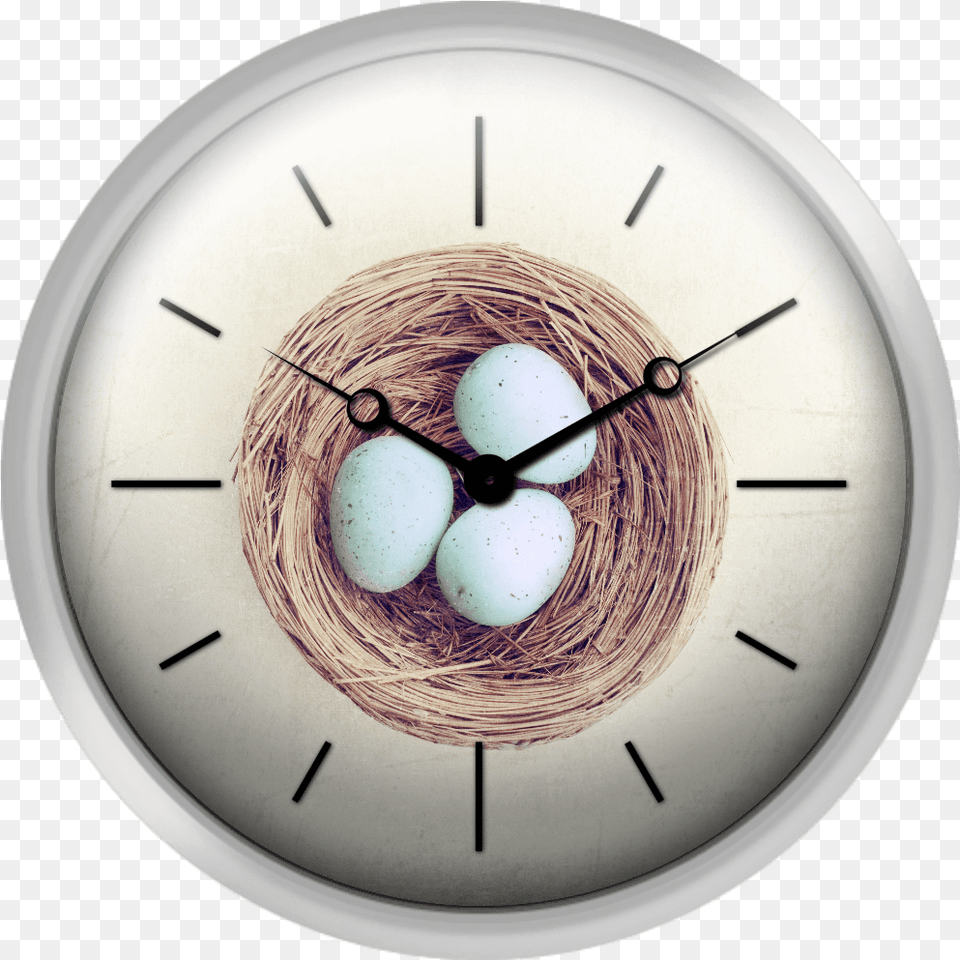 Xpress Clocks Gallery Eggs Bird Nest Wall Clock, Analog Clock, Egg, Food, Wall Clock Free Transparent Png