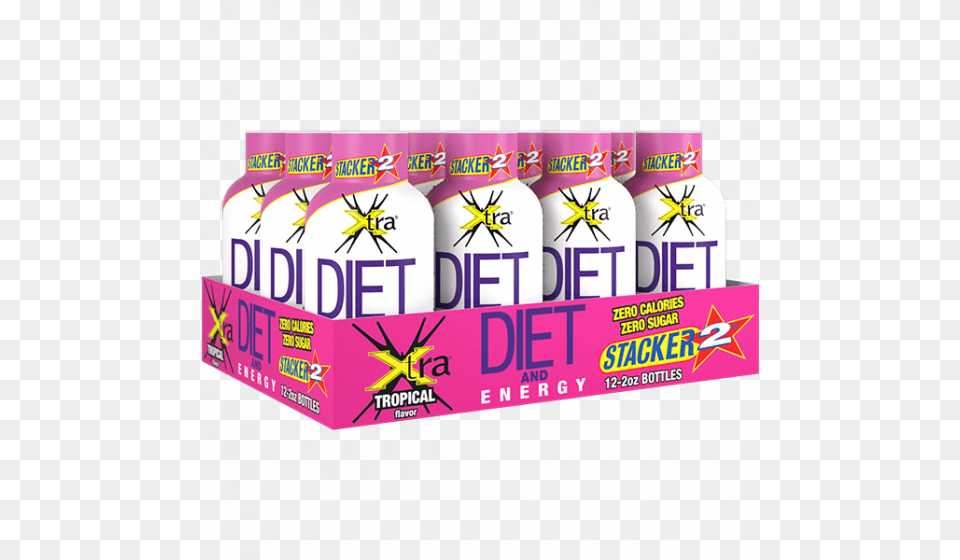 Xtra Diet Amp Energy Shots 2 Fl Oz 12 Count, Bottle, Food, Ketchup Png Image