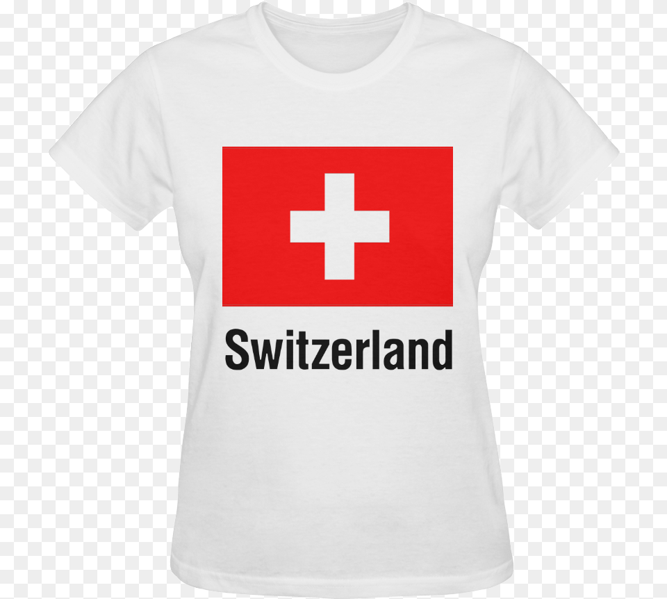 Xx Flag Switzerland Outline Sunny Women S T Shirt Switzerland, Clothing, T-shirt, First Aid Png