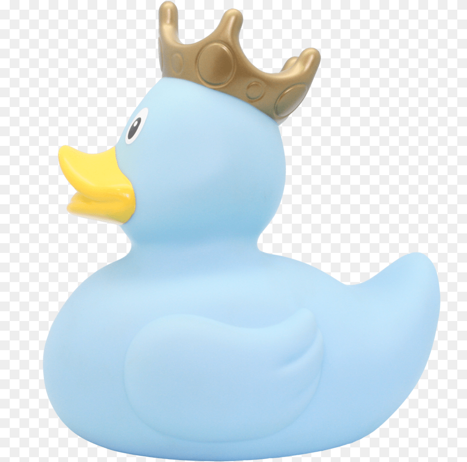 Xxl Blue Rubber Duck With Crown 25 Cm By Lilalu, Animal, Bird Free Png