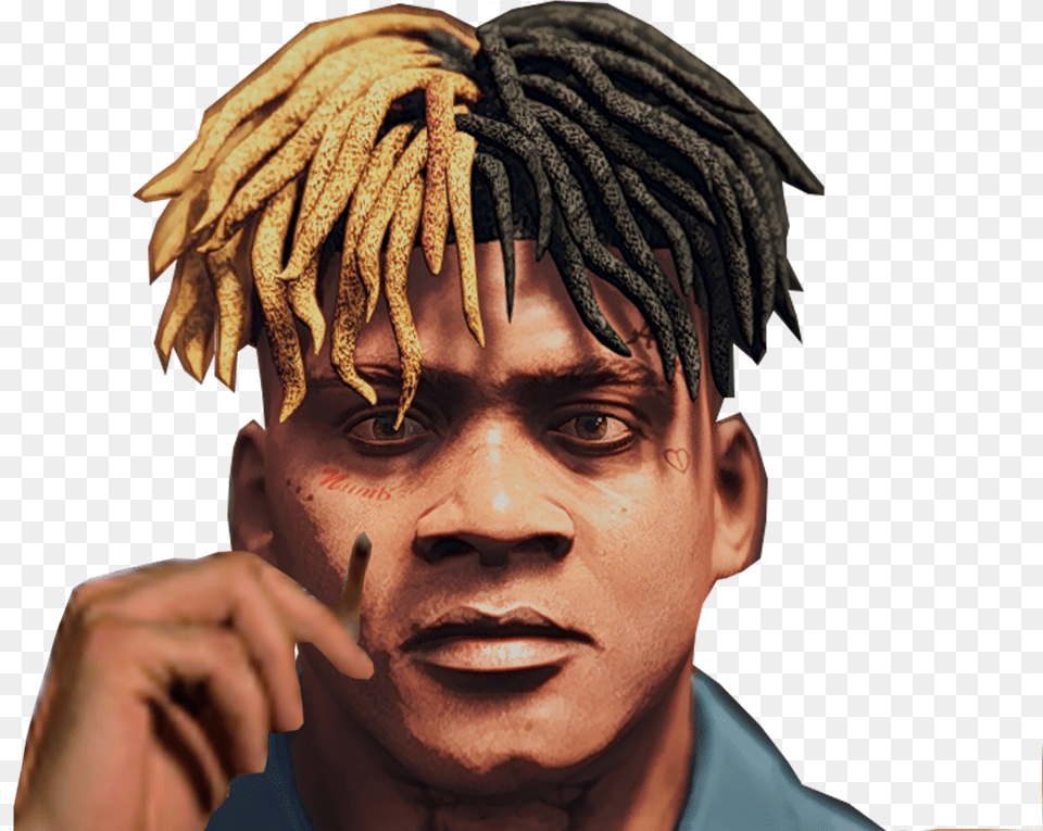 Xxxtentacion Gta 5 Download Xxx Tentacion Face Logo, Adult, Photography, Person, Man Png Image