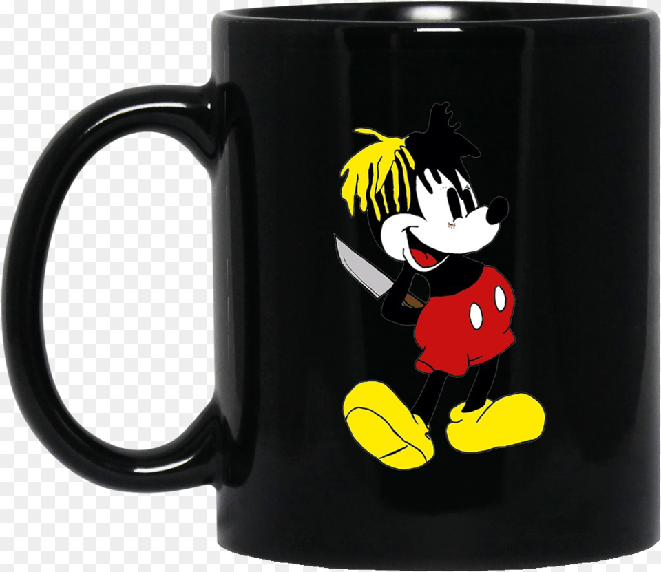 Xxxtentacion Mickey Mouse Mug Blank Black Mug, Cup, Baby, Person, Beverage Free Png