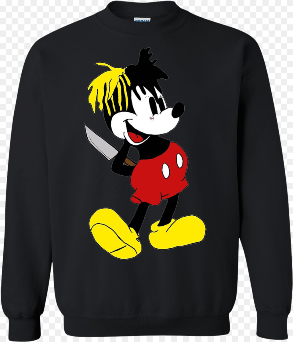 Xxxtentacion Mickey Mouse Sweater Xxxtentacion Dont Kill Your Friends, Sweatshirt, Clothing, Knitwear, Hoodie Png Image