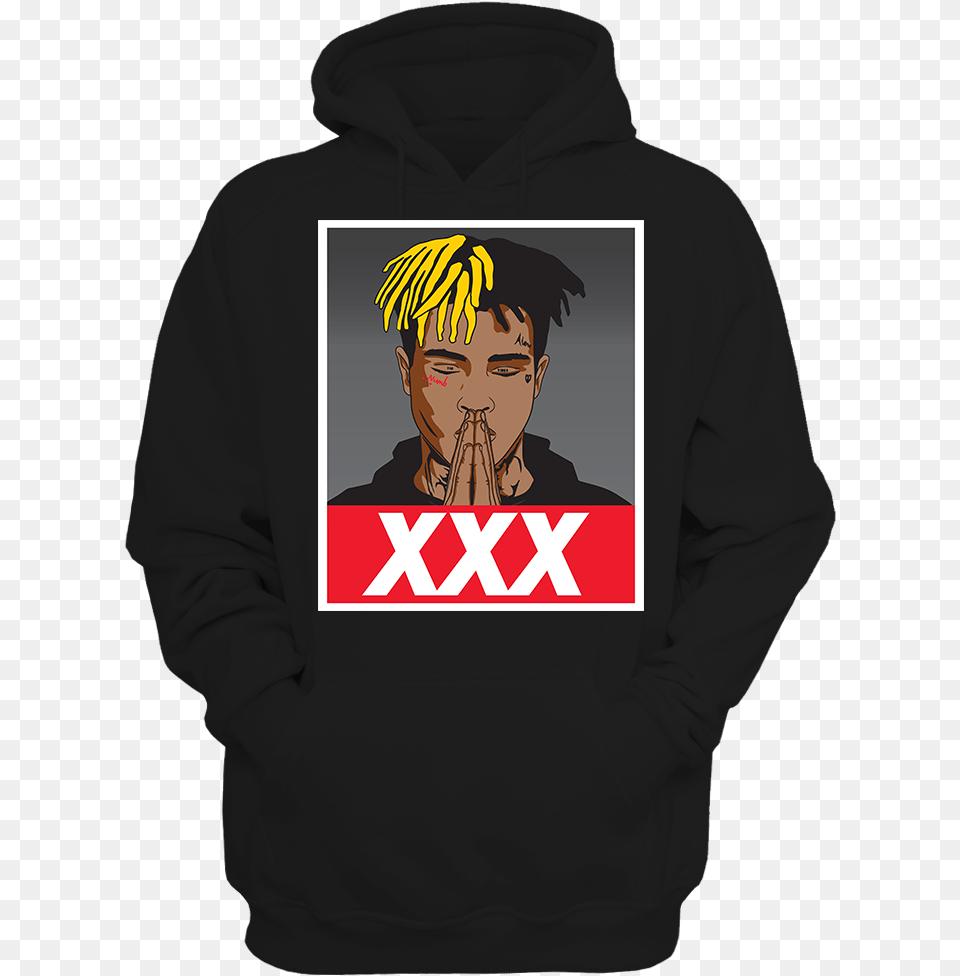 Xxxtentacion Praying Hands Black Hoodie Xxxtentacion Hoodie, Sweatshirt, Sweater, Knitwear, Hood Png Image