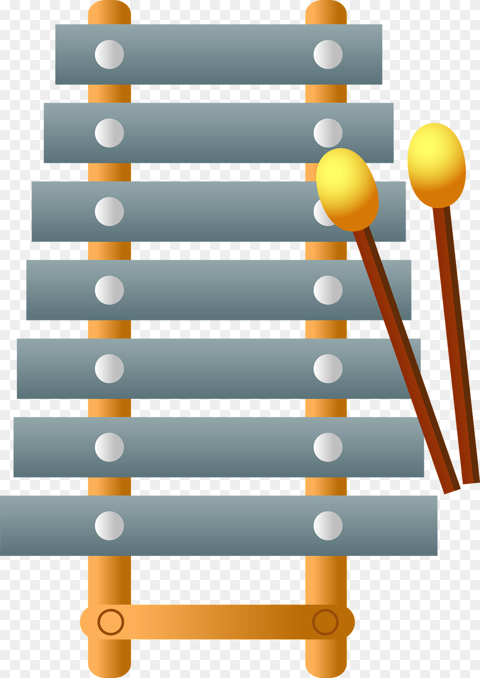Xylophone And Mallets Clipart, Musical Instrument, Mace Club, Weapon Free Png Download