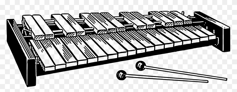 Xylophone Black And White Clipart, Musical Instrument, Mace Club, Weapon Free Png Download
