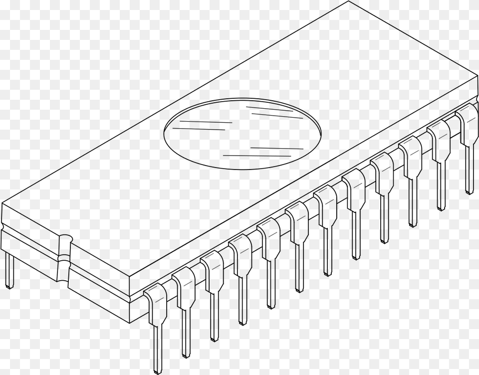 Xylophone Drawing Instrument Diagram Of Third Generation Dip Ic Package, Gray Png Image
