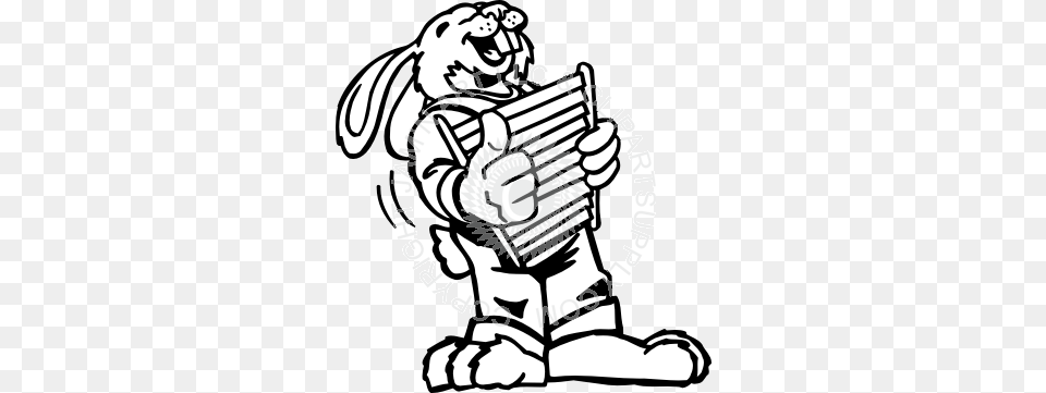 Xylophone Rabbit, Kneeling, Person, Adult, Male Png