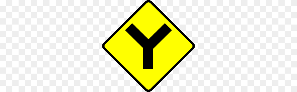 Y Road Clip Art, Sign, Symbol, Road Sign Free Png Download