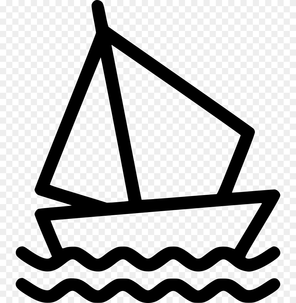 Yacht Boat Sail Sailing Water Perahu Kertas Clipart, Triangle, Furniture, Stencil Free Png