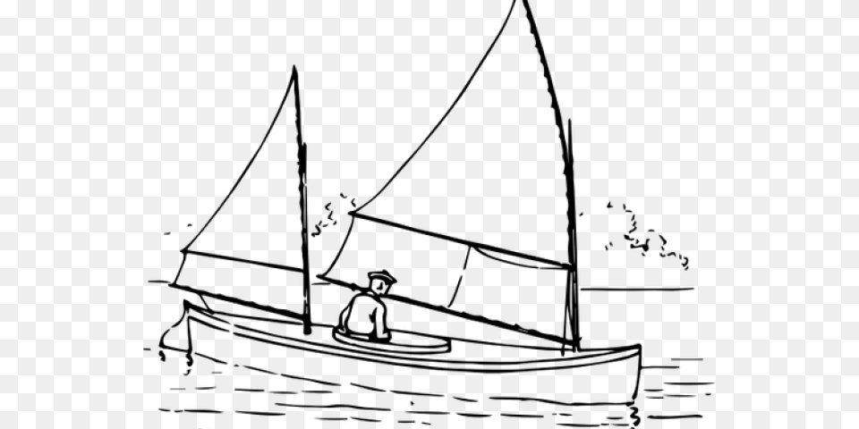 Yacht Clipart Perahu Sailing Ship, Gray Free Png Download