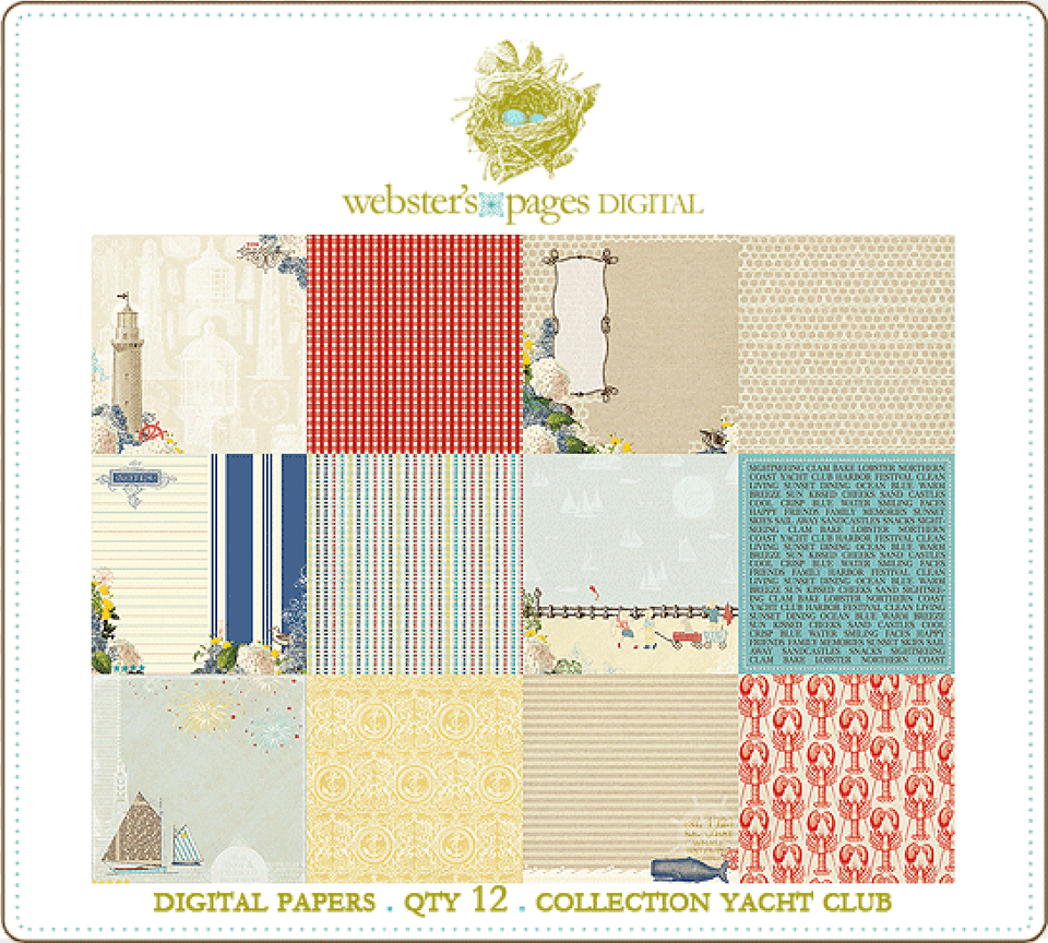 Yacht Club Papers Digi Creative Arts, Patchwork, Home Decor, Linen, Pattern Free Png
