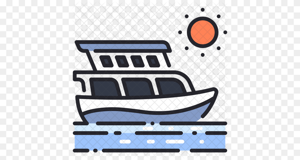 Yacht Icon Illustration, Transportation, Vehicle, Boat, Bulldozer Png