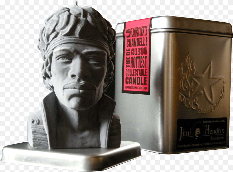 Yah Man Jimi Hendrix Candle, Adult, Male, Person, Face Png