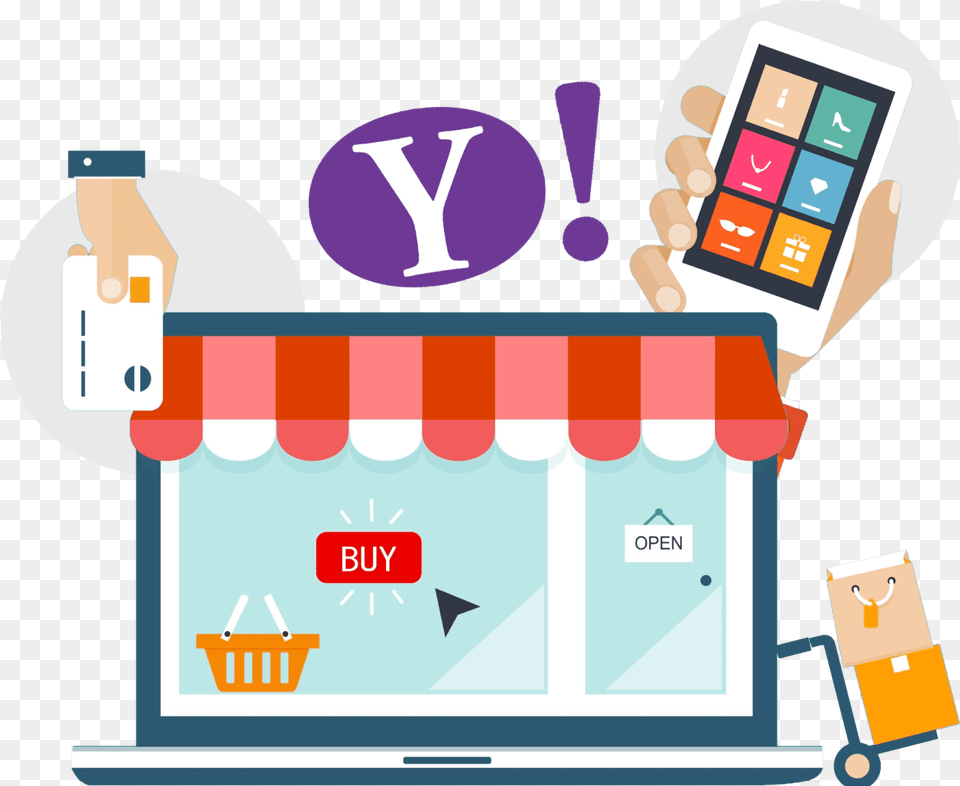 Yahoo Woos Hong Kong With New Online Store Retail News Asia Online Product Listing, Kiosk, Electronics, Cream, Dessert Free Png Download