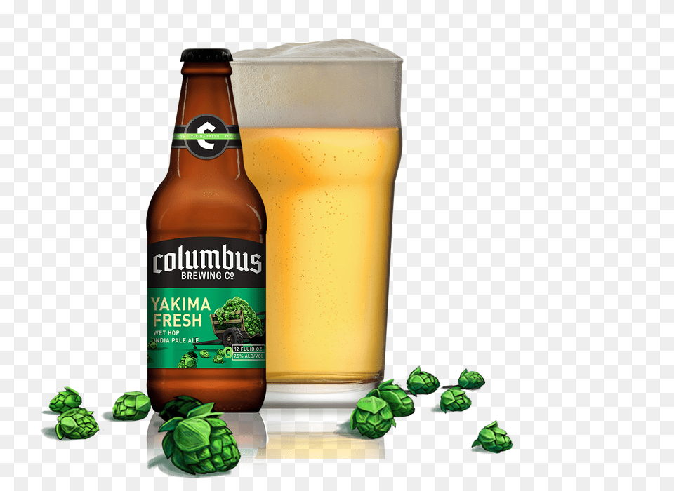 Yakima Fresh, Alcohol, Beer, Beer Bottle, Beverage Free Png Download