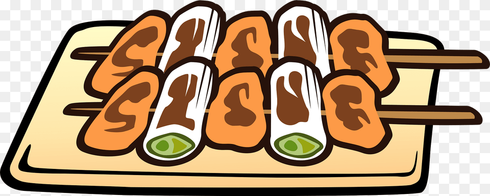 Yakitori Skewered Chicken Clipart, Food, Hot Dog Png Image