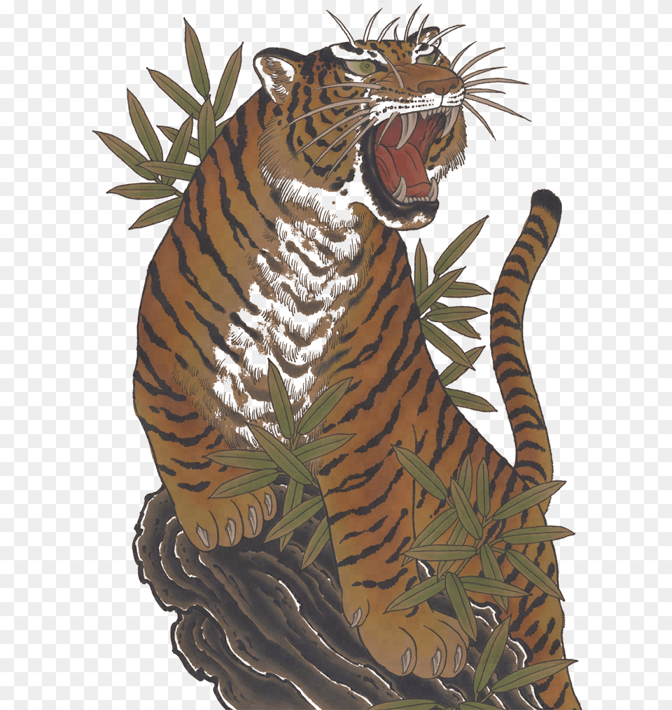 Yakuza 4 Saejima Tattoo, Animal, Mammal, Tiger, Wildlife Free Transparent Png