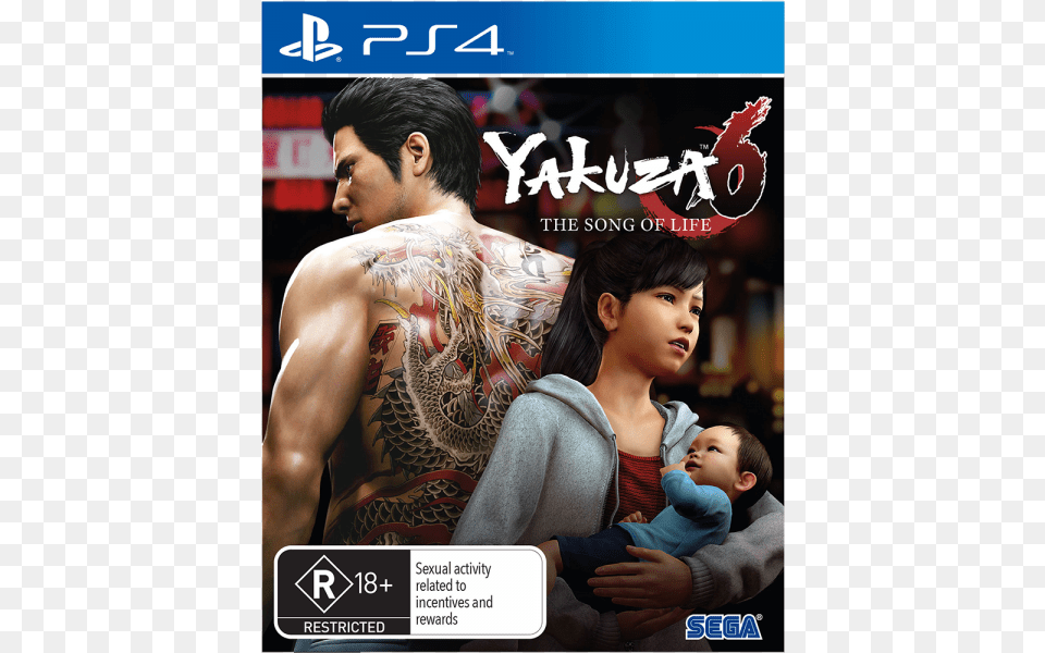 Yakuza 6 Song Of Life, Adult, Tattoo, Skin, Person Free Png Download