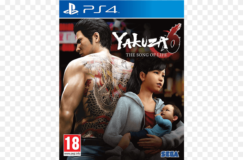 Yakuza 6 Song Of Life Ps4, Adult, Tattoo, Skin, Person Free Png