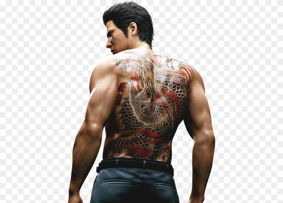 Yakuza 6 The Song Of Life Poster, Back, Body Part, Person, Skin Free Png Download