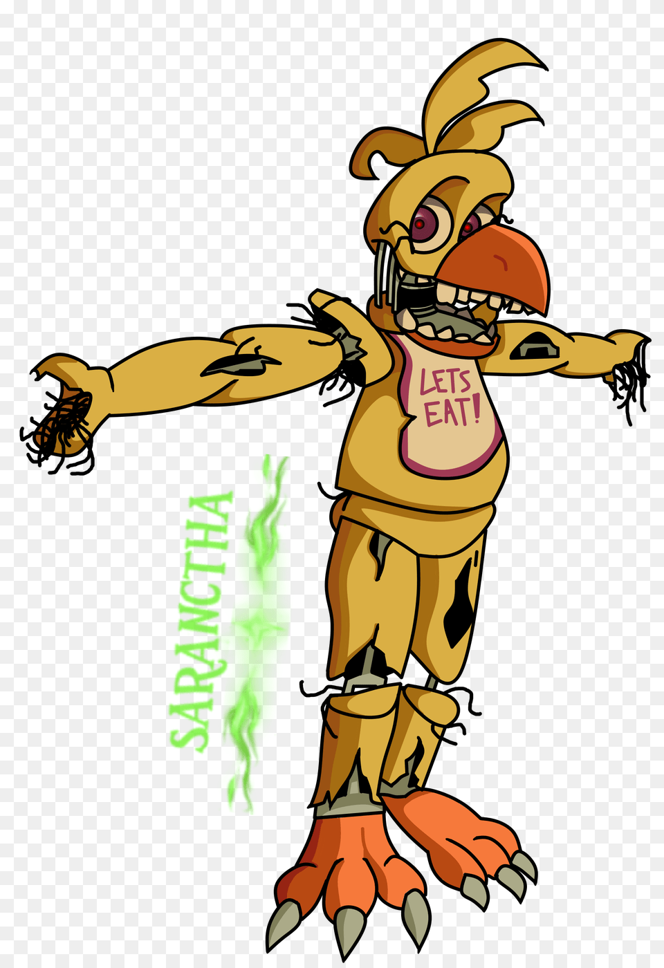 Yall Mind If I T Pose Withered Chica Fivenightsatfreddys, Book, Comics, Publication, Electronics Png Image