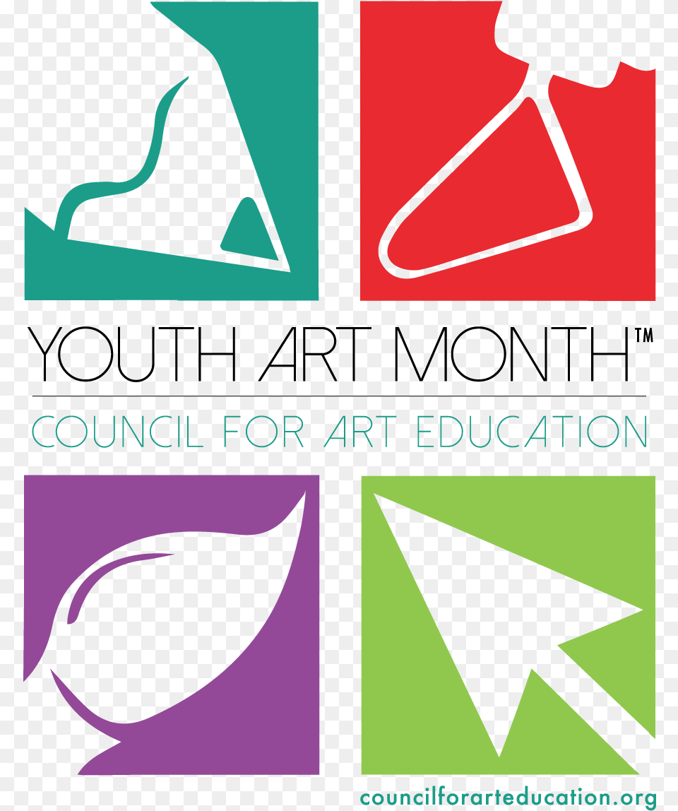 Yam Cfae Stacked Website Color Youth Art Month 2018, Person, Triangle Free Png