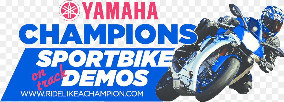Yamaha Champions Sportbike Demos Will Be Offered At Yamaha Semakin Di Depan, Motorcycle, Vehicle, Transportation, Helmet Free Transparent Png