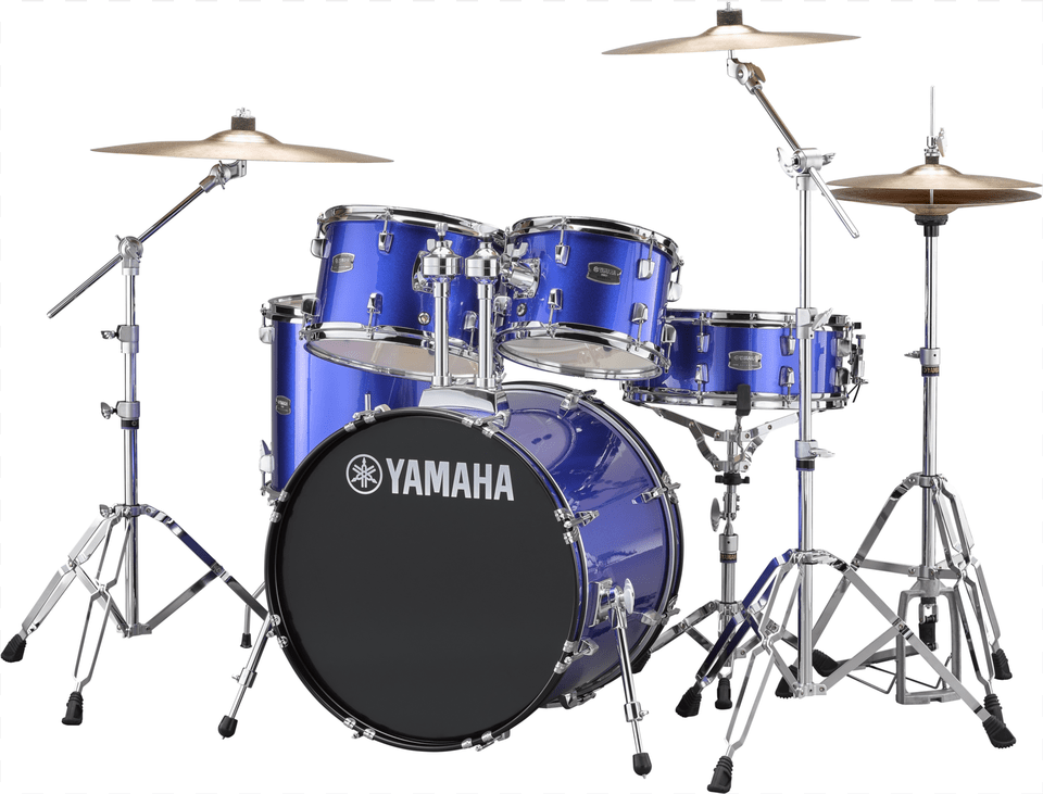 Yamaha Drum Set Blue, Musical Instrument, Percussion Png Image