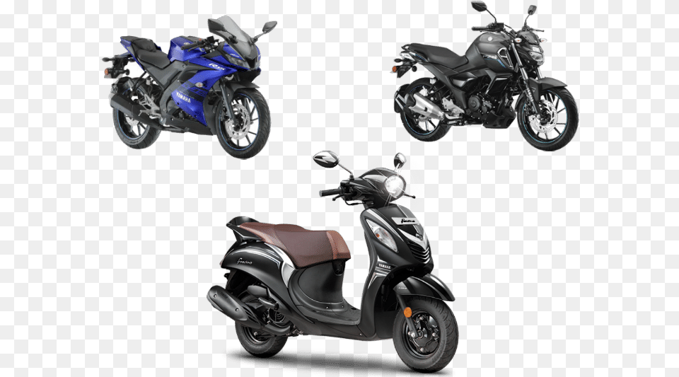 Yamaha Fascino Darknight Edition, Motorcycle, Scooter, Transportation, Vehicle Png Image