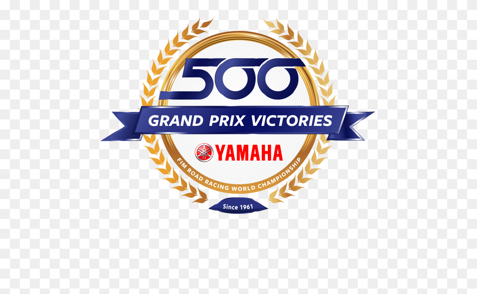 Yamaha Gp Victories Since 500 Grand Prix Victories Yamaha, Logo, Badge, Symbol Png Image