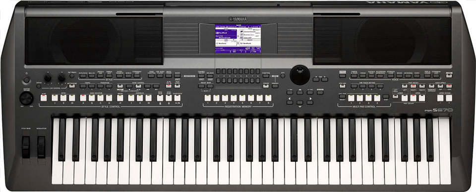 Yamaha Psr S670 61 Key Arranger Workstation Yamaha Psr S670 Used, Keyboard, Musical Instrument, Piano, Electrical Device Png