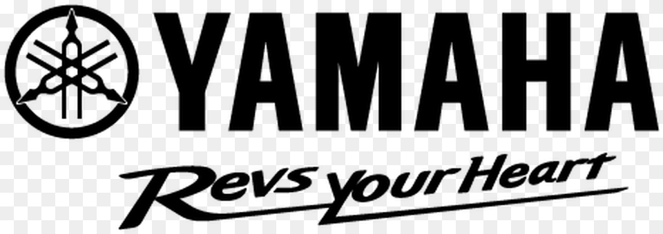Yamaha Revs Your Heart Logo Vinyl Decal Yamaha Logo Revs Your Heart Black, Gray Png Image