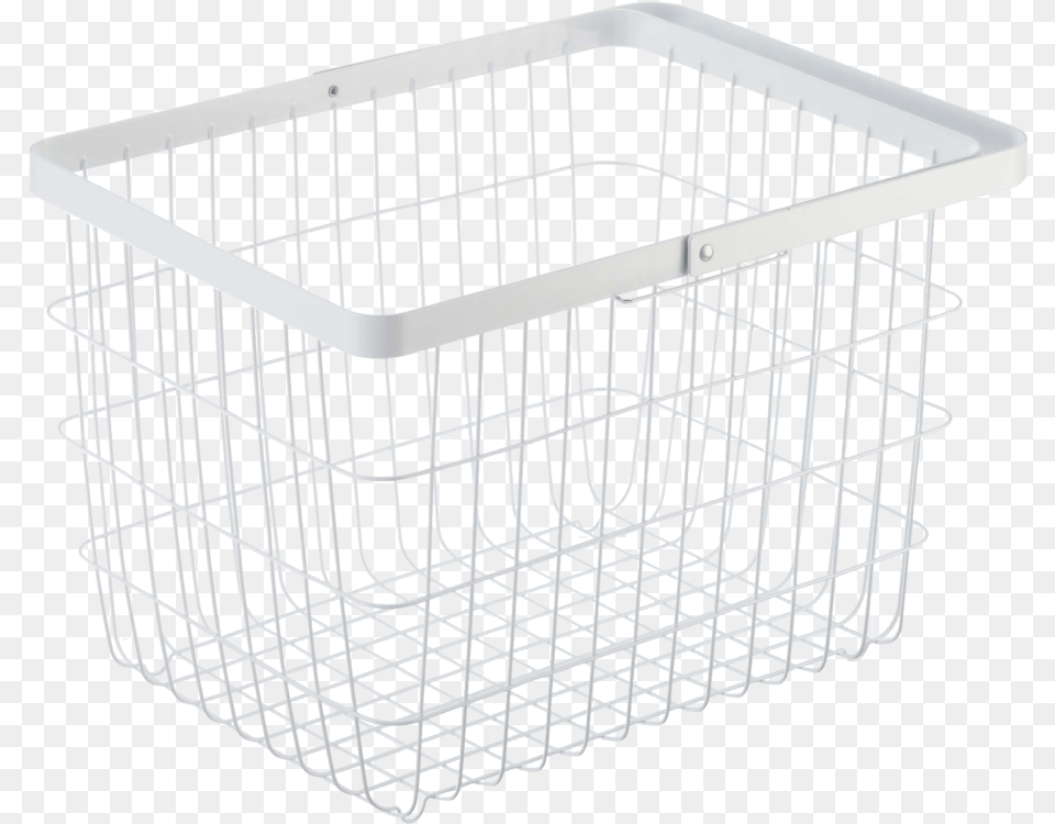 Yamazaki S White Laundry Basket With Handle Folded Storage Basket, Hot Tub, Tub, Shopping Basket Free Png Download