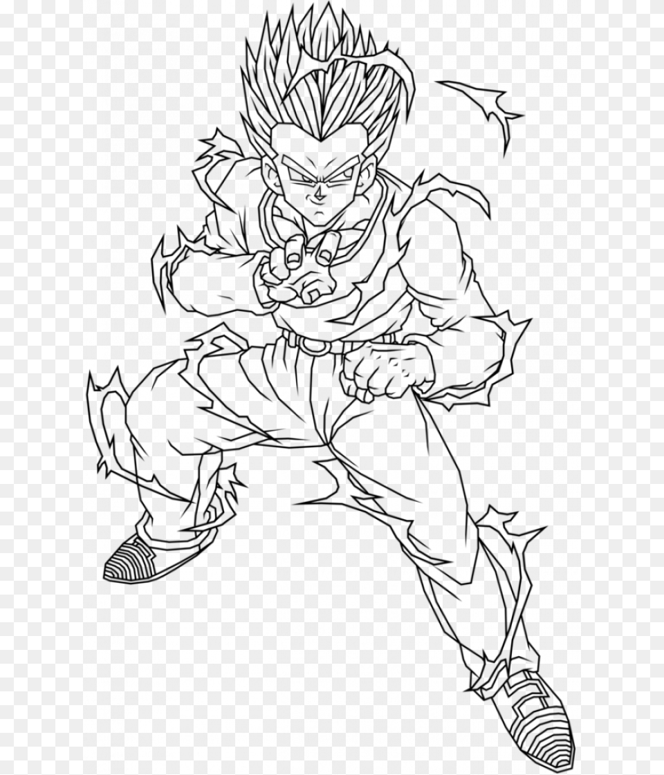 Yamcha Dragon Ball Z Coloring Pages, Gray Free Png Download