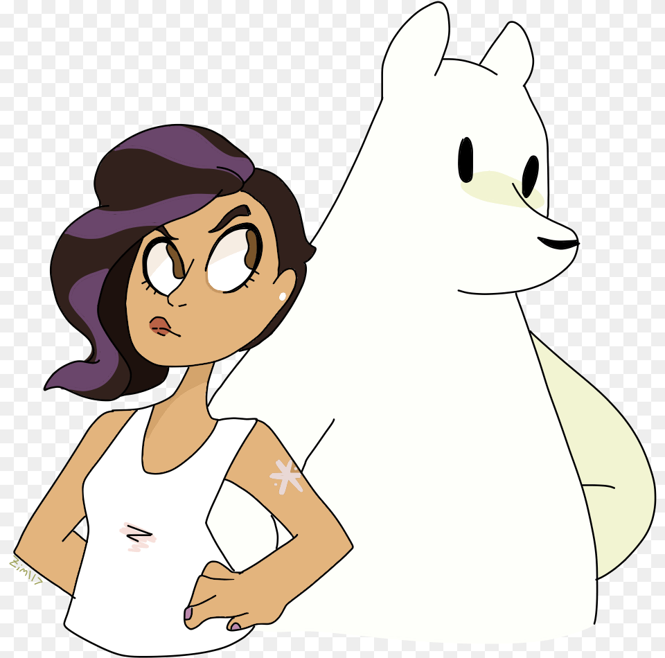 Yana And The Bear By Pastel Demon We Bare Bears Ice Bear And Yana, Book, Publication, Comics, Adult Png Image