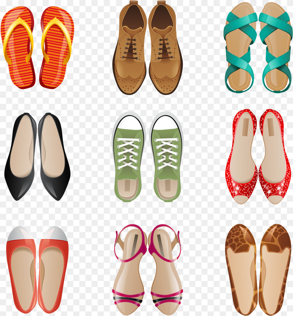 Yandeks Fotki Shoes Top View Vector, Clothing, Footwear, Sandal, Shoe Free Png Download