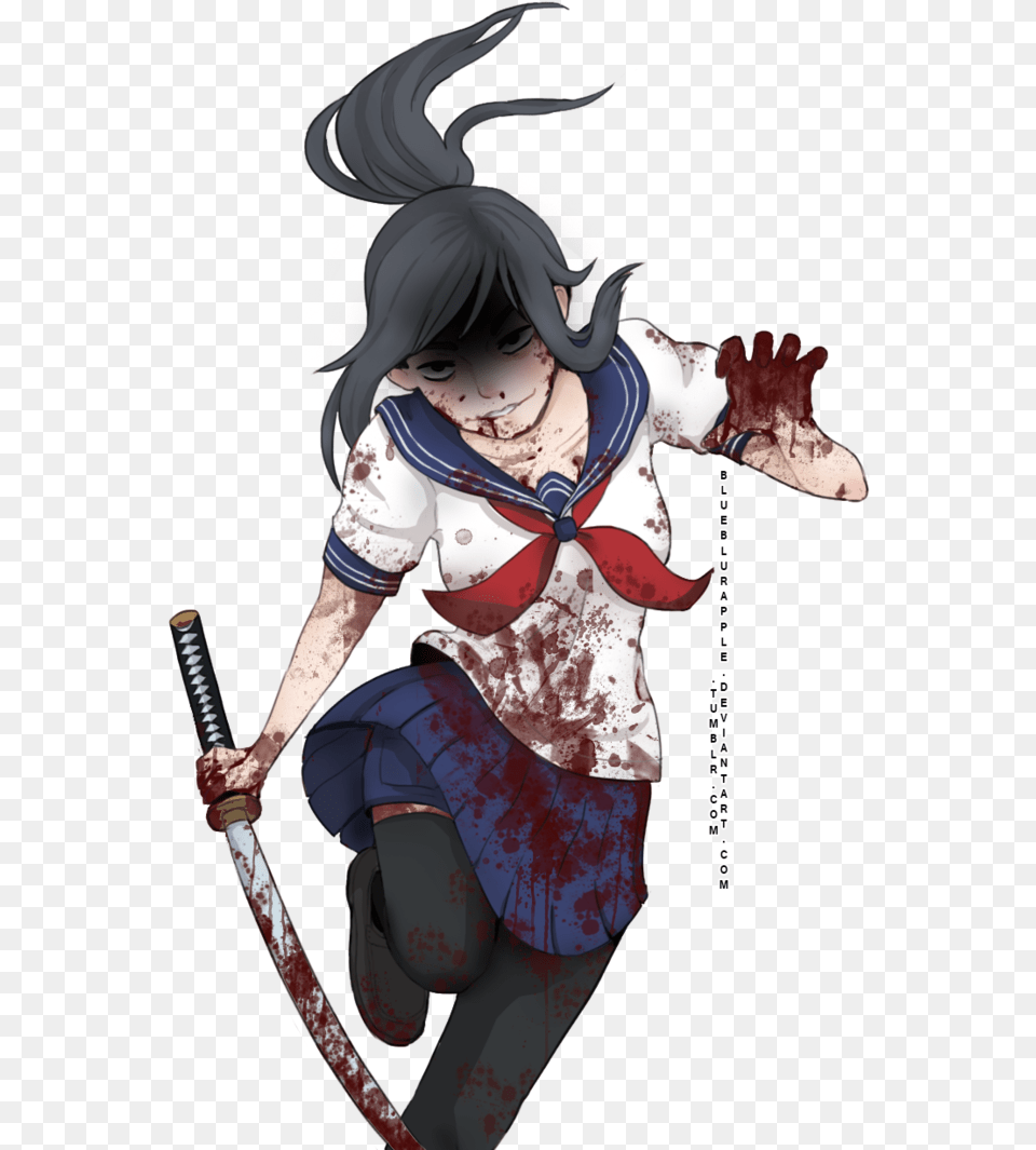 Yandere Anime Boy Pin By On Simulator Ayano Aishi Fanart, Book, Comics, Publication, Adult Free Transparent Png