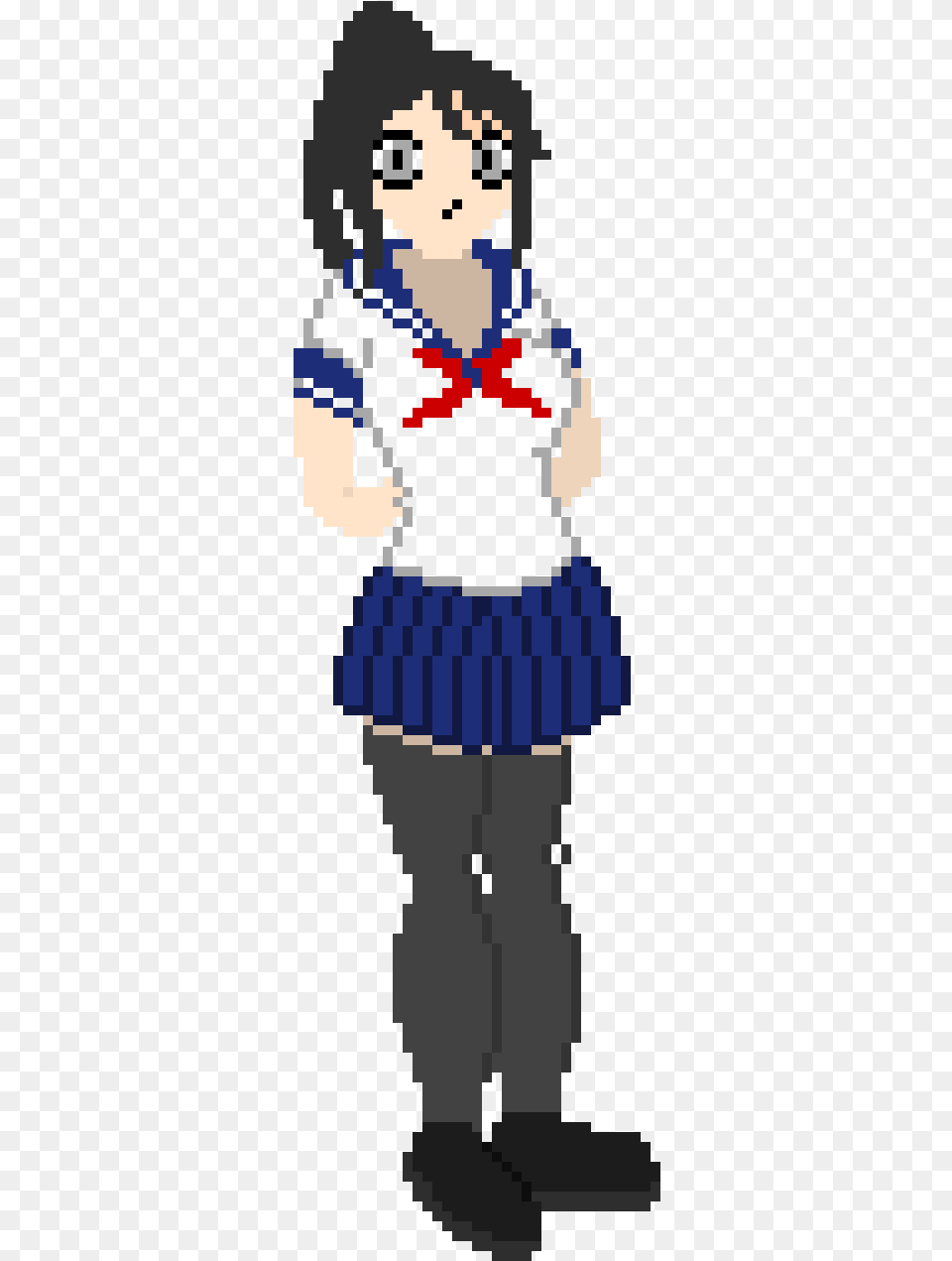 Yandere Chan Pixel Art, Clothing, Costume, Person, Animal Png