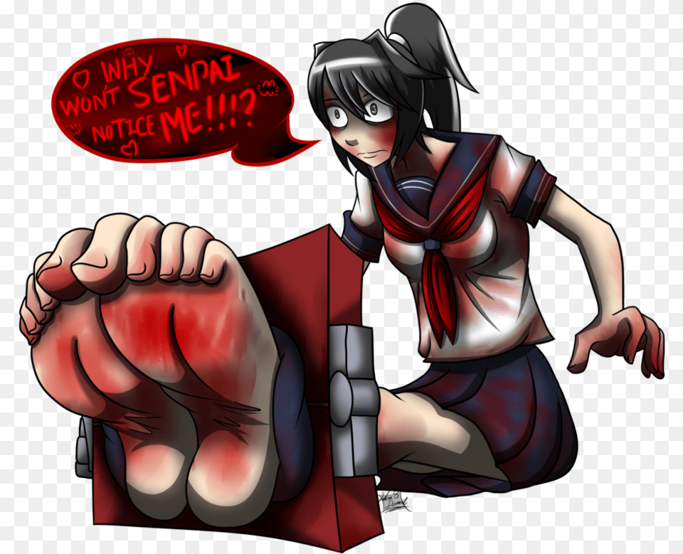 Yandere Simulator Feet, Publication, Book, Comics, Adult Png