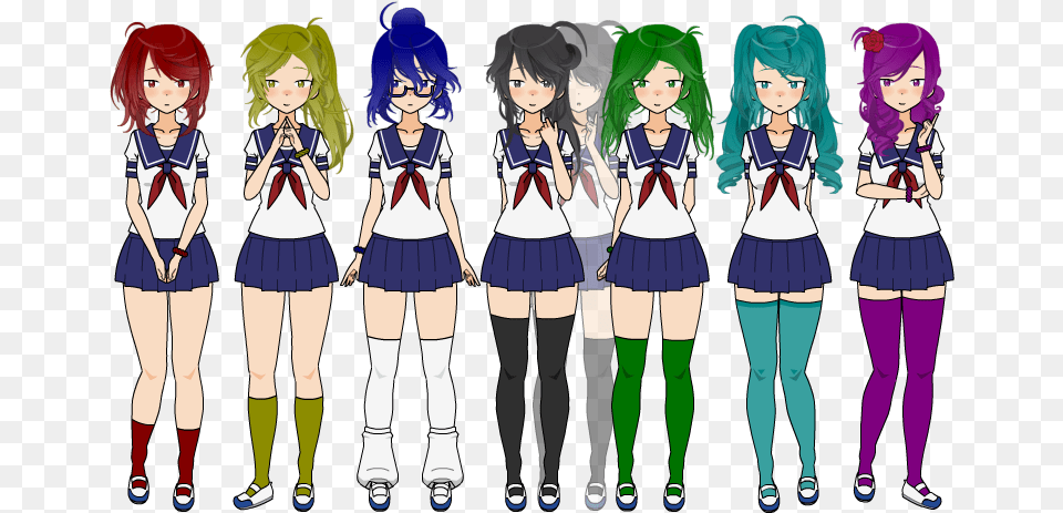 Yandere Simulator Pictures Of Students Download Student Council Member Yandere Sim, Book, Clothing, Comics, Skirt Png Image