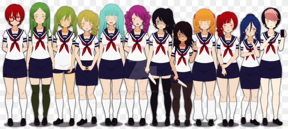 Yandere Simulator Thedollsgarden Characters On Yandere Simulator, Publication, Book, Comics, Skirt Free Png Download