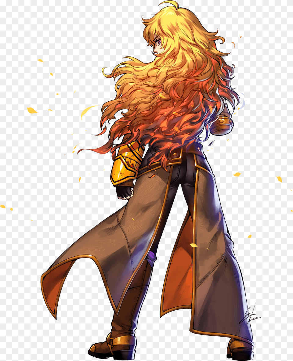 Yang Xiao Long Rwby Backturn Art Rwby Volume 4 Yang, Adult, Publication, Person, Female Free Transparent Png